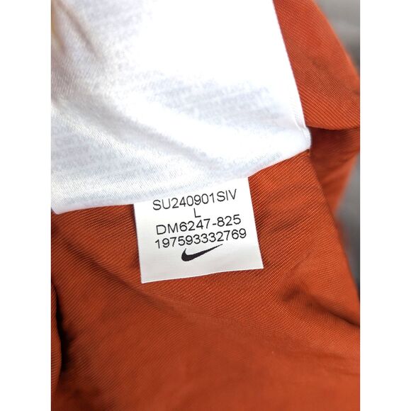 NIKE Nylon Cargo Shorts Sporty Athletic Wide Leg Pumpkin Spice Quick Dry Large - Picture 8 of 8